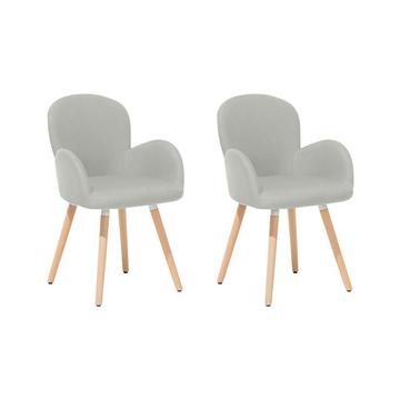 Lot de 2 chaises de salle à manger en Tissu Rétro BROOKVILLE