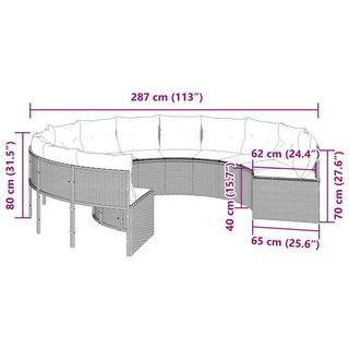 VidaXL Gartensofa poly-rattan  