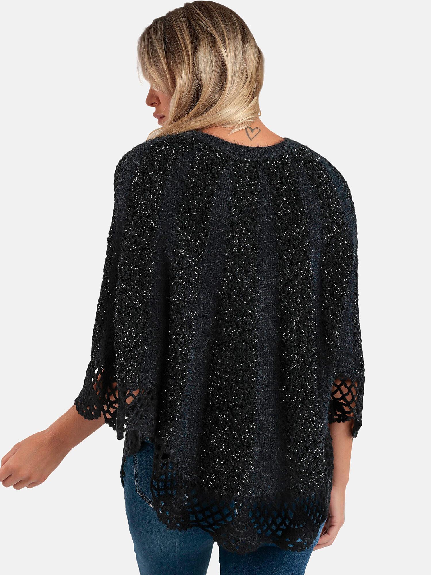 Admas  Unifarbener Poncho Romantic 