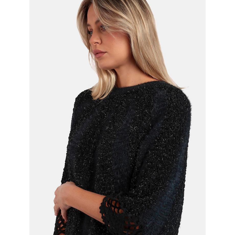 Admas Romantischer Unifarbener Poncho  