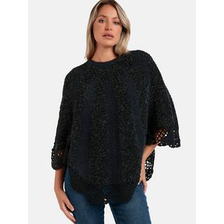 Admas  Unifarbener Poncho Romantic 