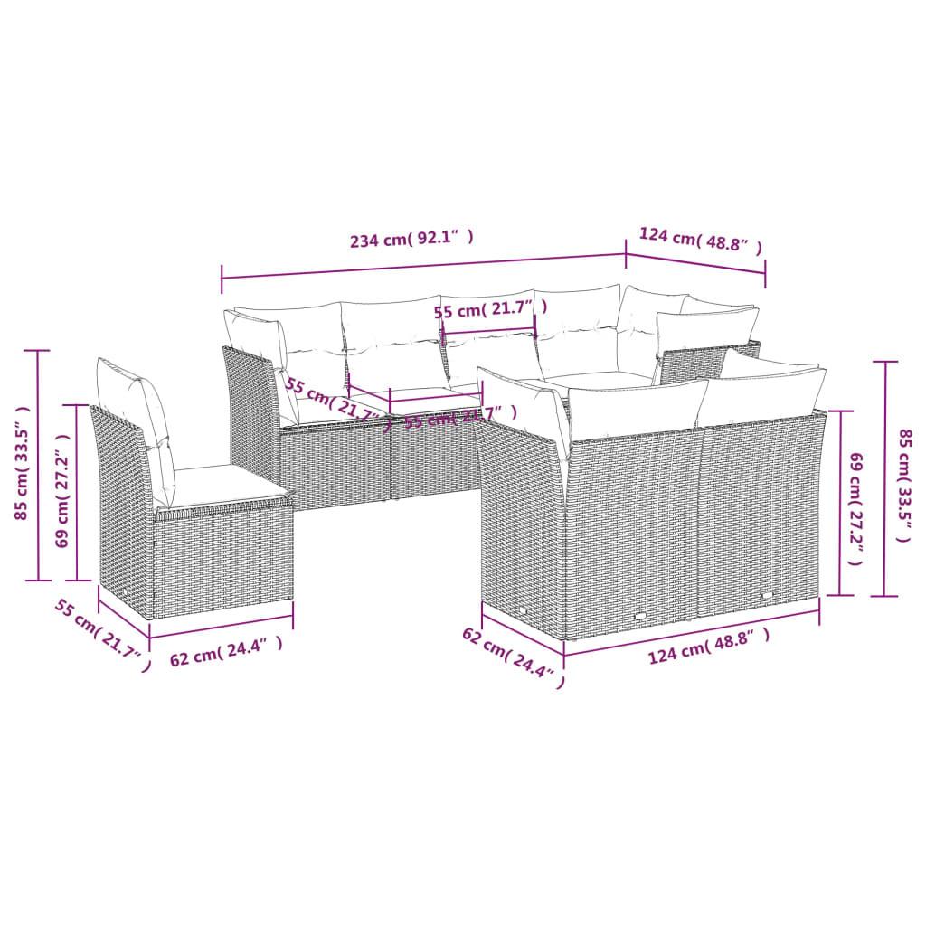 VidaXL Garten sofagarnitur poly-rattan  