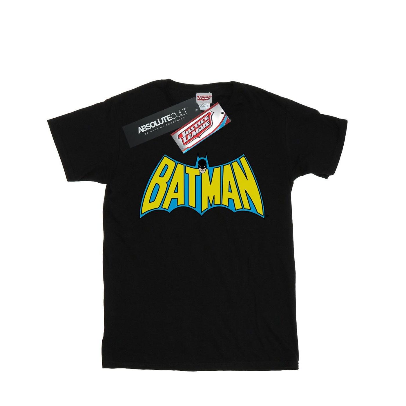 Image of Batman Retro Logo Tshirt Mädchen Schwarz 140/146