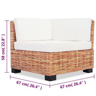 VidaXL set di divani Rattan  