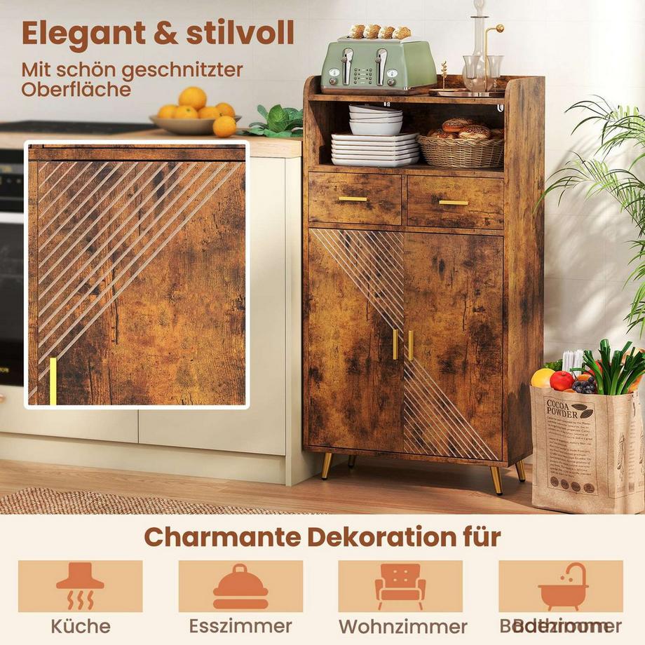 Northix Mobile da cucina con cassetti  