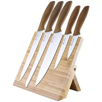 Messerset 6-teilig - Bambus - Magnethalter