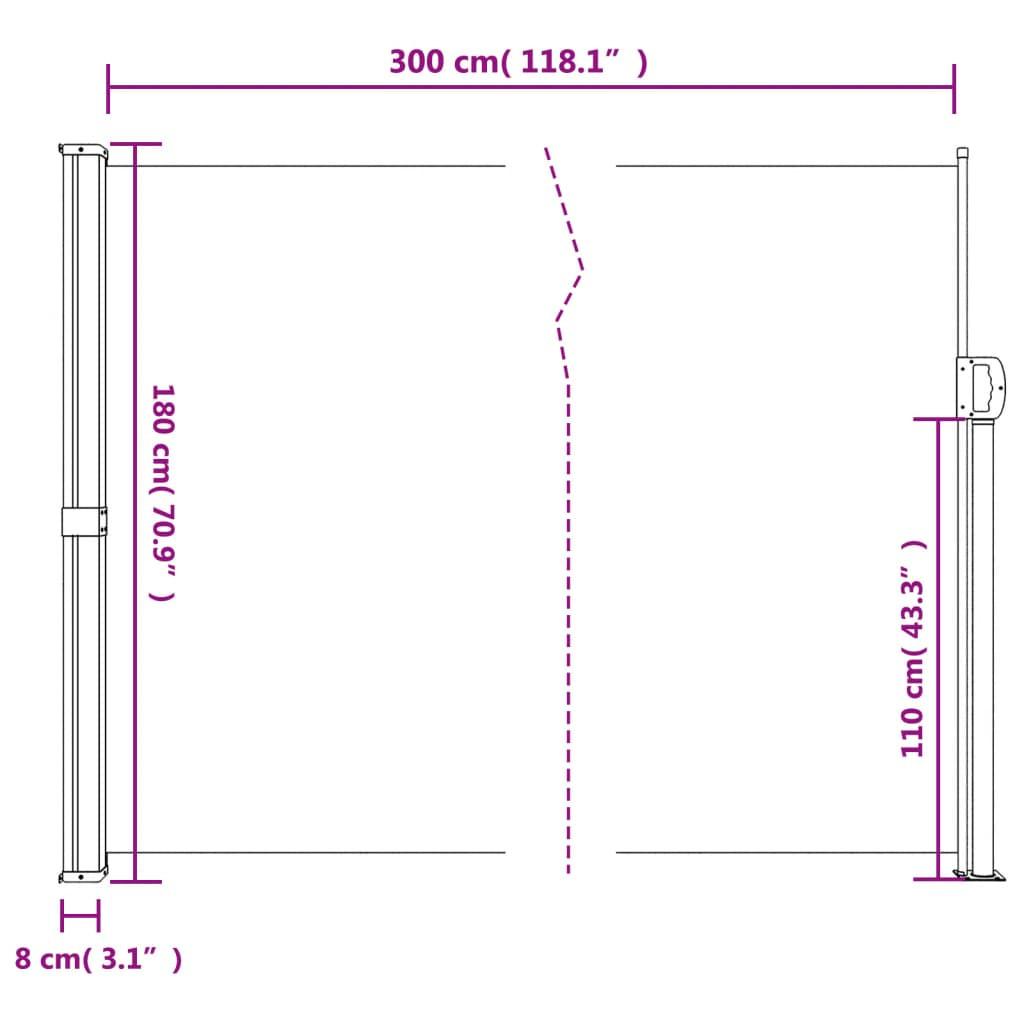 VidaXL Auvent latéral rétractable  