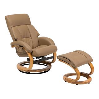 Beliani Fauteuil massant en Cuir PU Rétro FORCE  