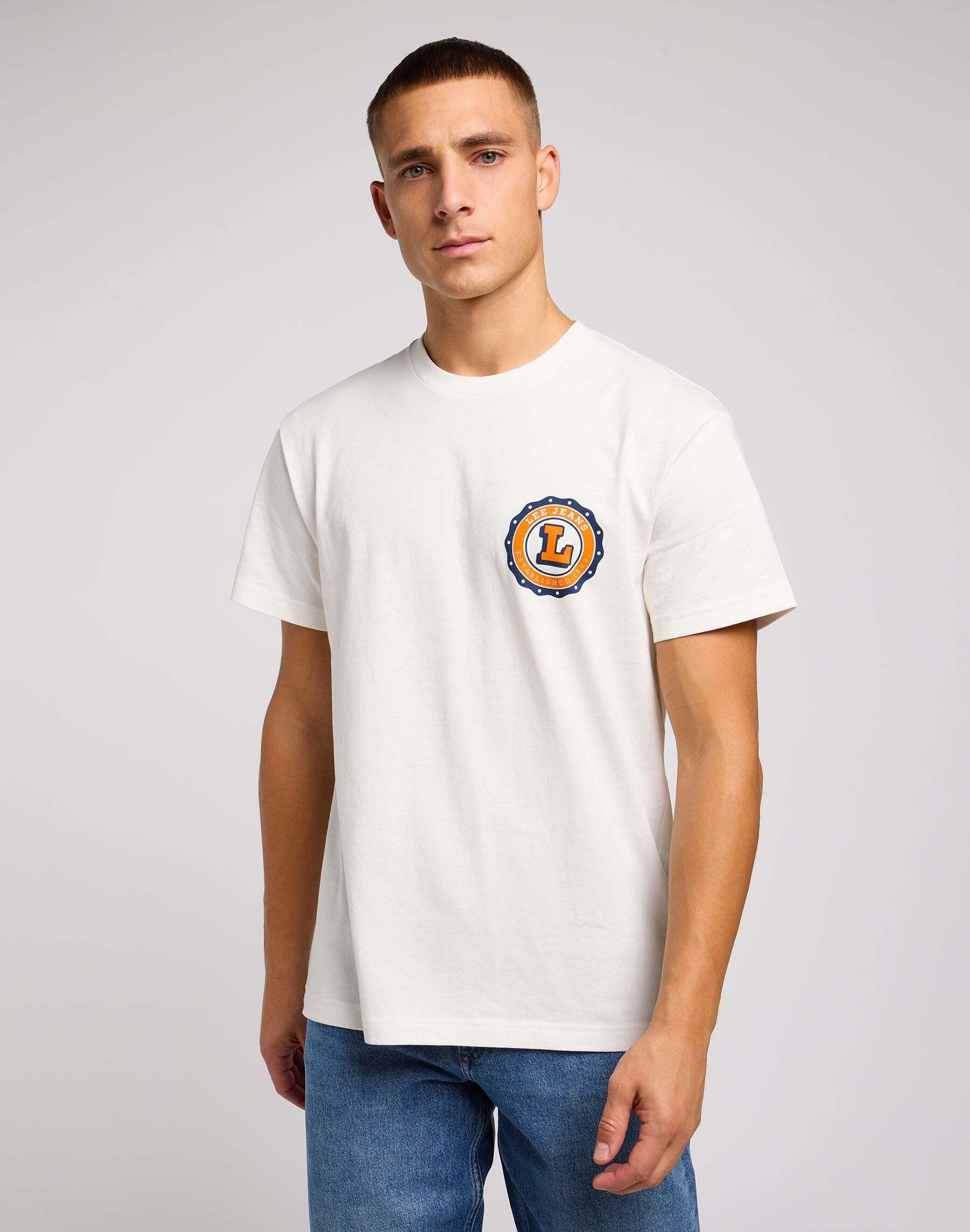 Image of T-shirts Varsity Tee Herren Écru L