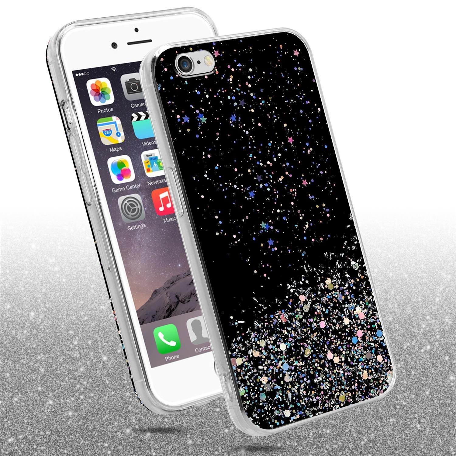 Cadorabo  Housse compatible avec Apple iPhone 6 / 6S - Coque de protection en silicone TPU flexible avec paillettes scintillantes 