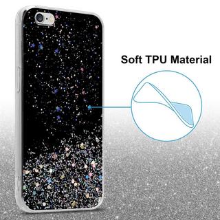 Cadorabo  Housse compatible avec Apple iPhone 6 / 6S - Coque de protection en silicone TPU flexible avec paillettes scintillantes 