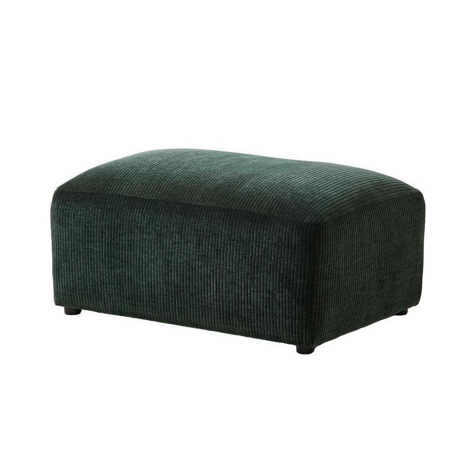 Maison Céphy Ecksofa & Hocker - Ecke links - Cord - Tannengrün - TIRONO von Maison Céphy  