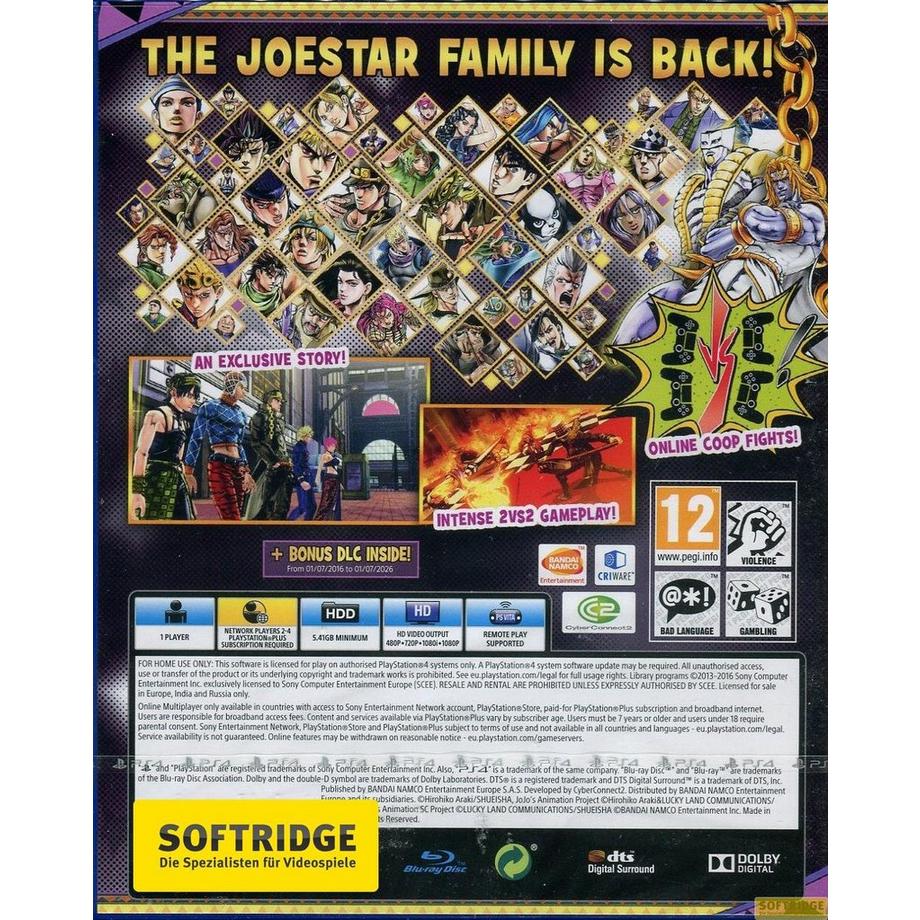 NAMCO BANDAI  Jojo's Bizarre Adventure Eyes of Heaven 