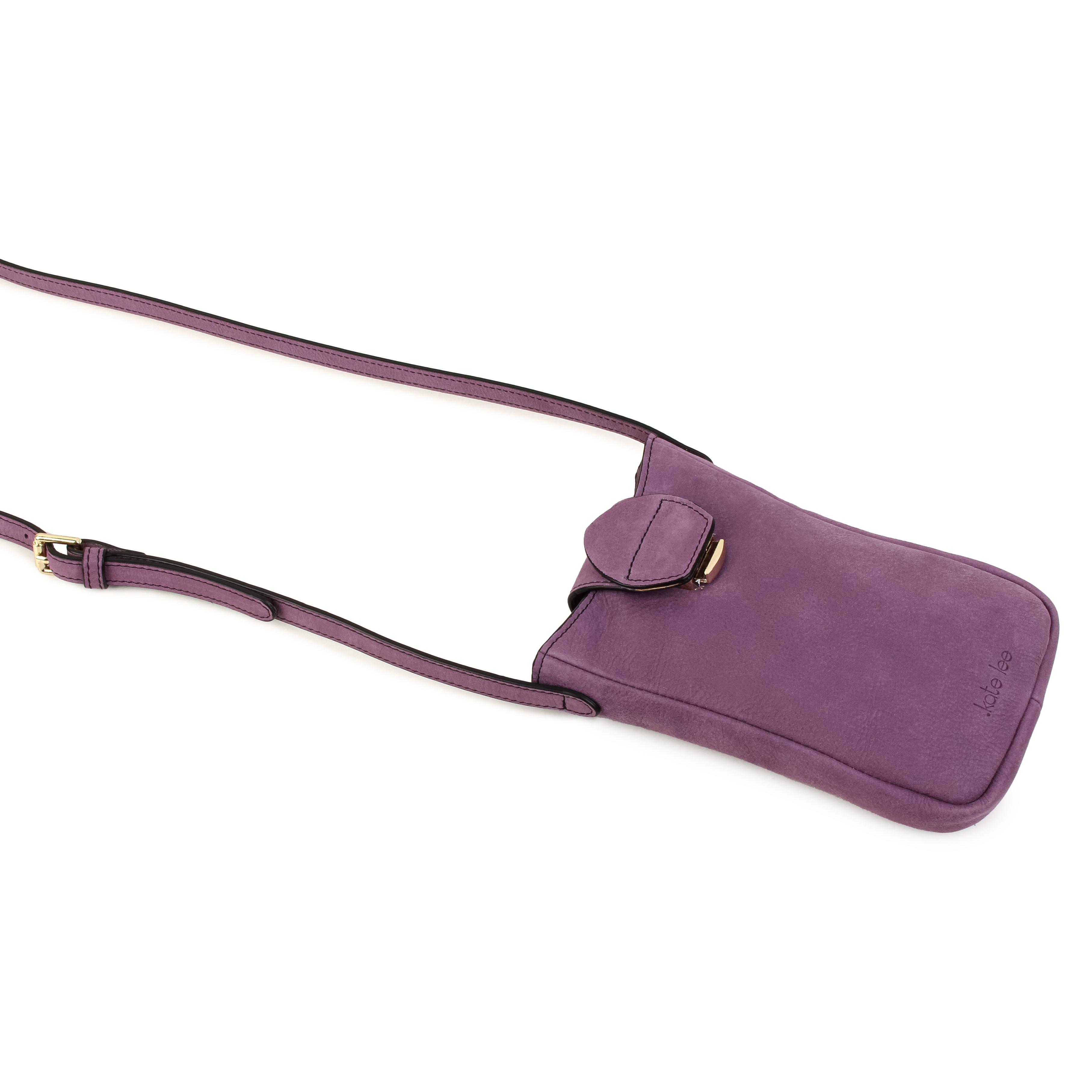 Kate Lee  Pochette téléphone en cuir Fiolaine violet 