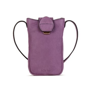 Pochette téléphone en cuir Fiolaine violet