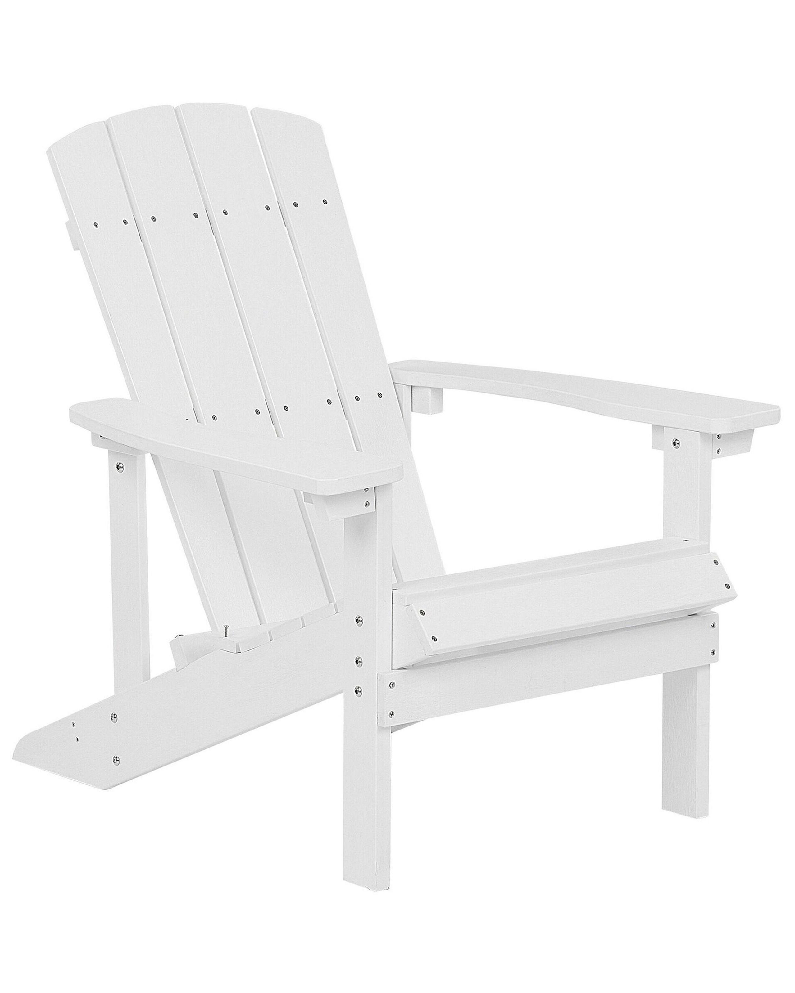 Beliani Chaise de jardin en Bois synthétique Rétro ADIRONDACK  