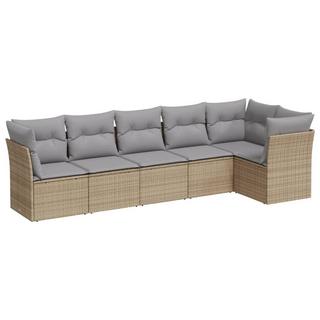 VidaXL set divano da giardino Polirattan  