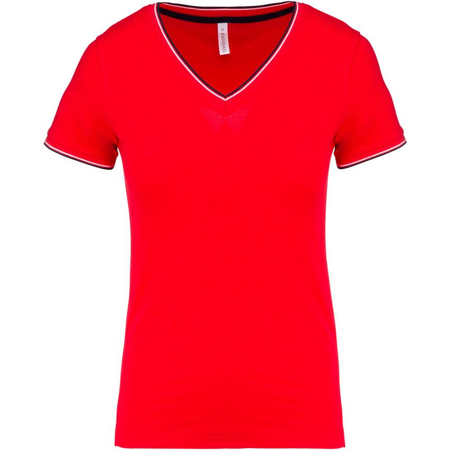 Kariban T-Shirt Donna Maglia Piqué Scollo a V  