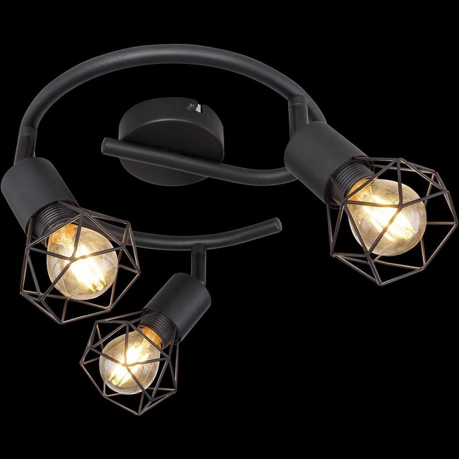 mutoni Projecteur Xara I métal noir 3xE14  