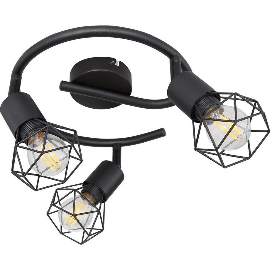 mutoni Projecteur Xara I métal noir 3xE14  