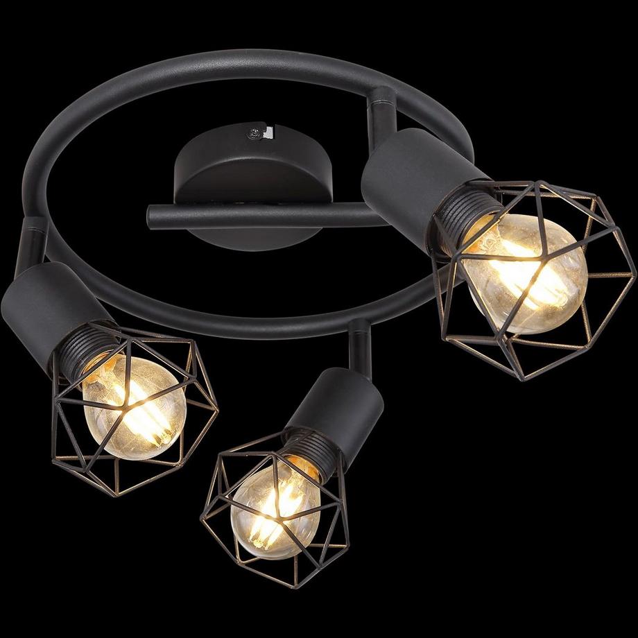 mutoni Projecteur Xara I métal noir 3xE14  