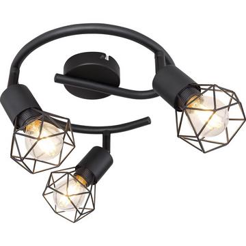 Projecteur Xara I métal noir 3xE14