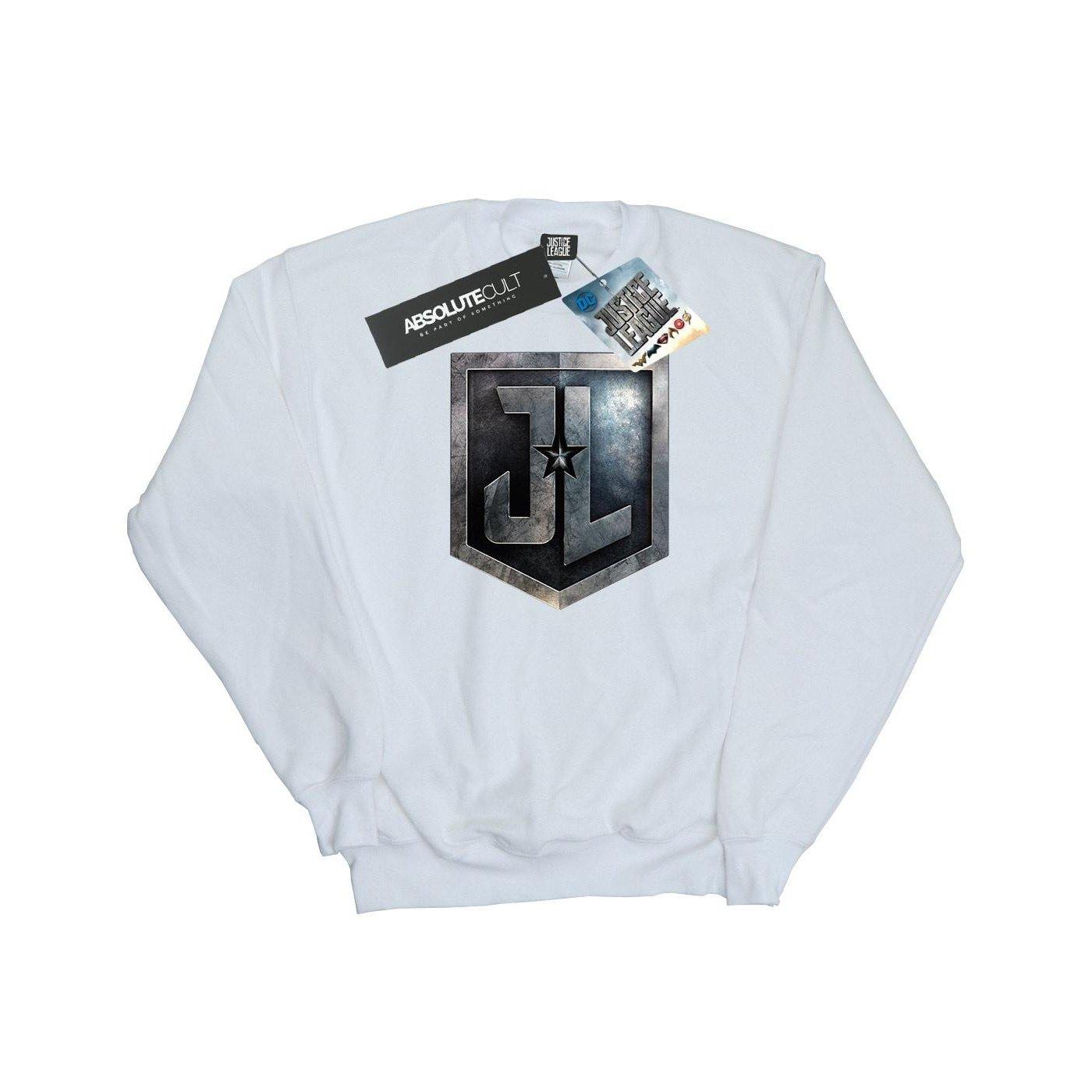 Image of Justice League Movie Shield Sweatshirt Damen Weiss S