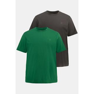 JP1880  T-shirt basic in confezione doppia con scollo a girocollo, disponibili fino alla tg. 8XL 