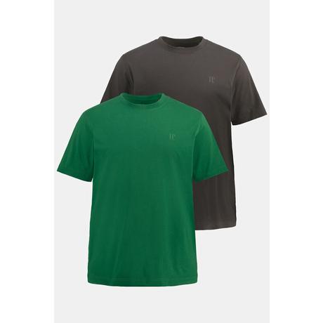 JP1880  T-shirts Basic à col rond, en lot de 2 - jusqu'au 8 XL 