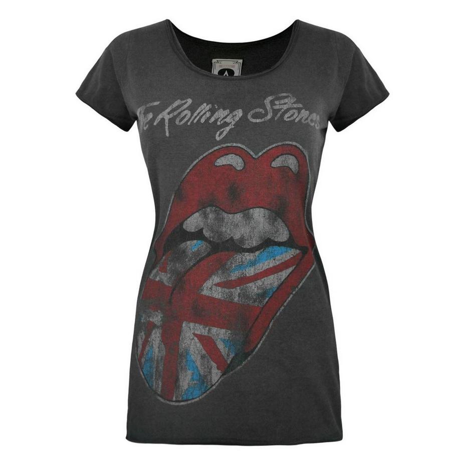 Amplified The Rolling Stones T-Shirt Motif Langue Union Jack  