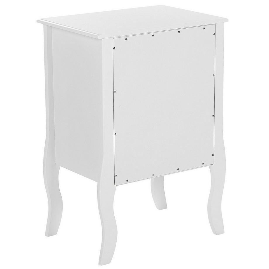 Beliani Comodino 3 cassetto en Fibra a media densità (MDF) Minimalista LANE  