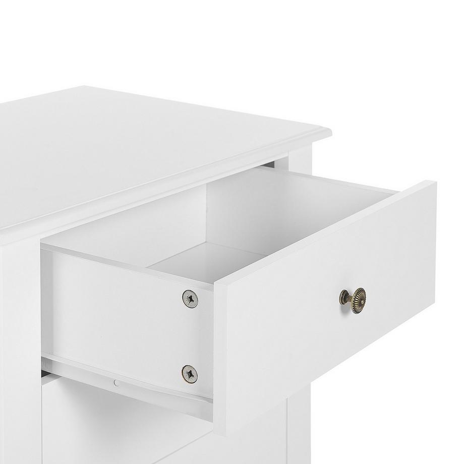 Beliani Comodino 3 cassetto en Fibra a media densità (MDF) Minimalista LANE  