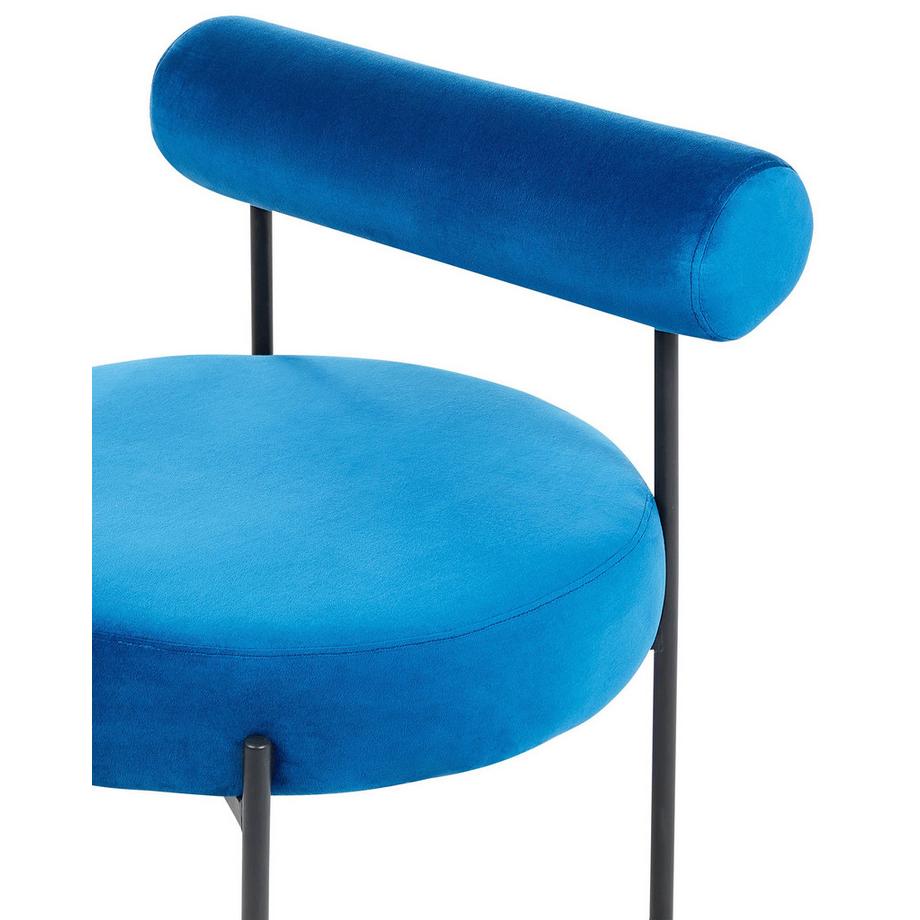 Beliani Fauteuil en Velours Rétro ALPHA  