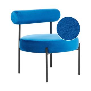 Beliani Fauteuil en Velours Rétro ALPHA  