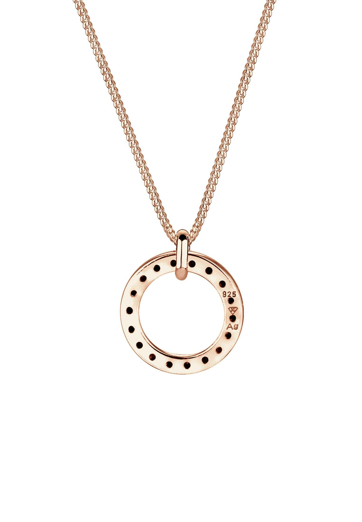 Elli  Collier Femmes Pendentif Solitaire Cercle Avec Cristal 