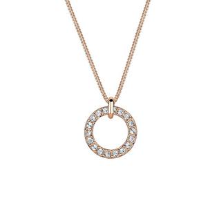 Elli  Collier Femmes Pendentif Solitaire Cercle Avec Cristal 