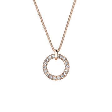Halskette Kreis Anhänger Klassisch Kristalle