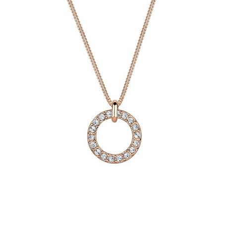 Elli  Collier Femmes Pendentif Solitaire Cercle Avec Cristal 