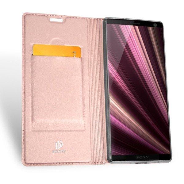 DuxDucis  Sony Xperia 10 Plus - Custodia Flip Folio in pelle Dux Ducis oro rosa 