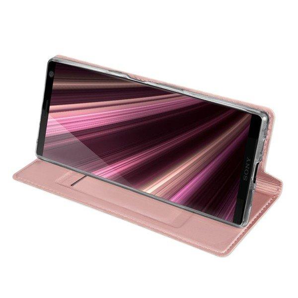 DuxDucis  Sony Xperia 10 Plus - Custodia Flip Folio in pelle Dux Ducis oro rosa 