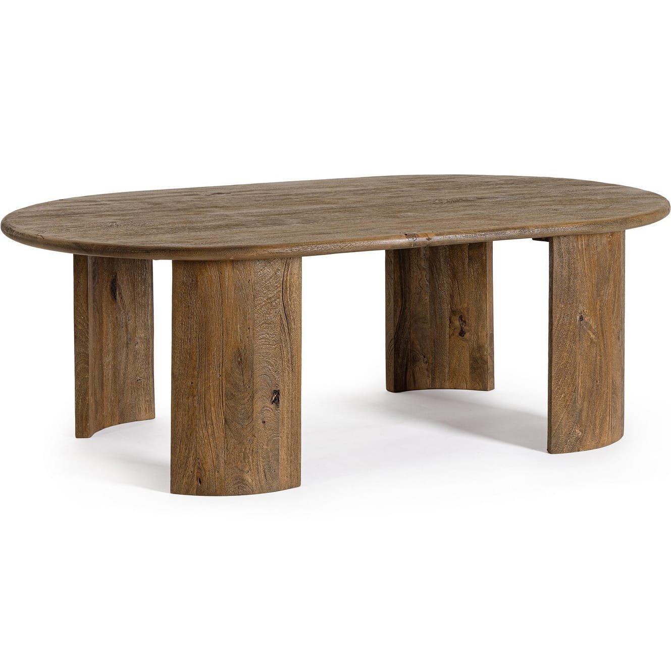 mutoni Table d'appoint Orlando ovale marron 130x80  