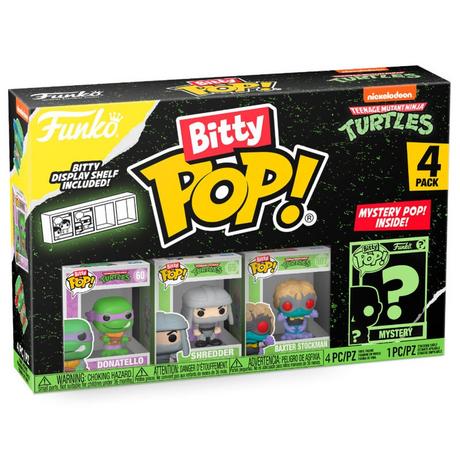 Funko  Bitty Pop! Leonardo, Michelangelo, April O'Neil und Mystery (4Teile) 