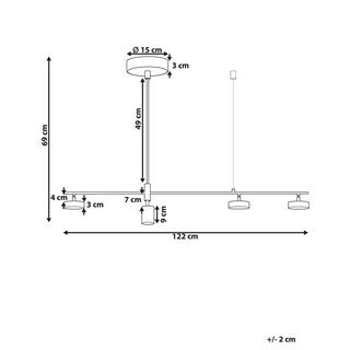 Beliani Lampe suspension en Métal Moderne FOYLE  