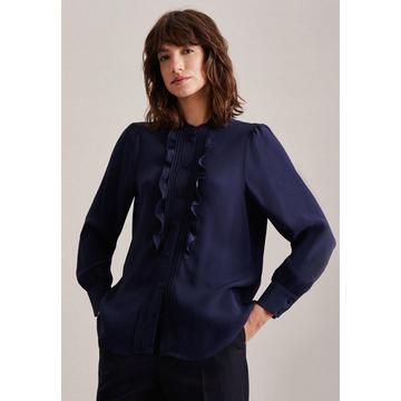 Blouse à col montant Uni Manche longue Col