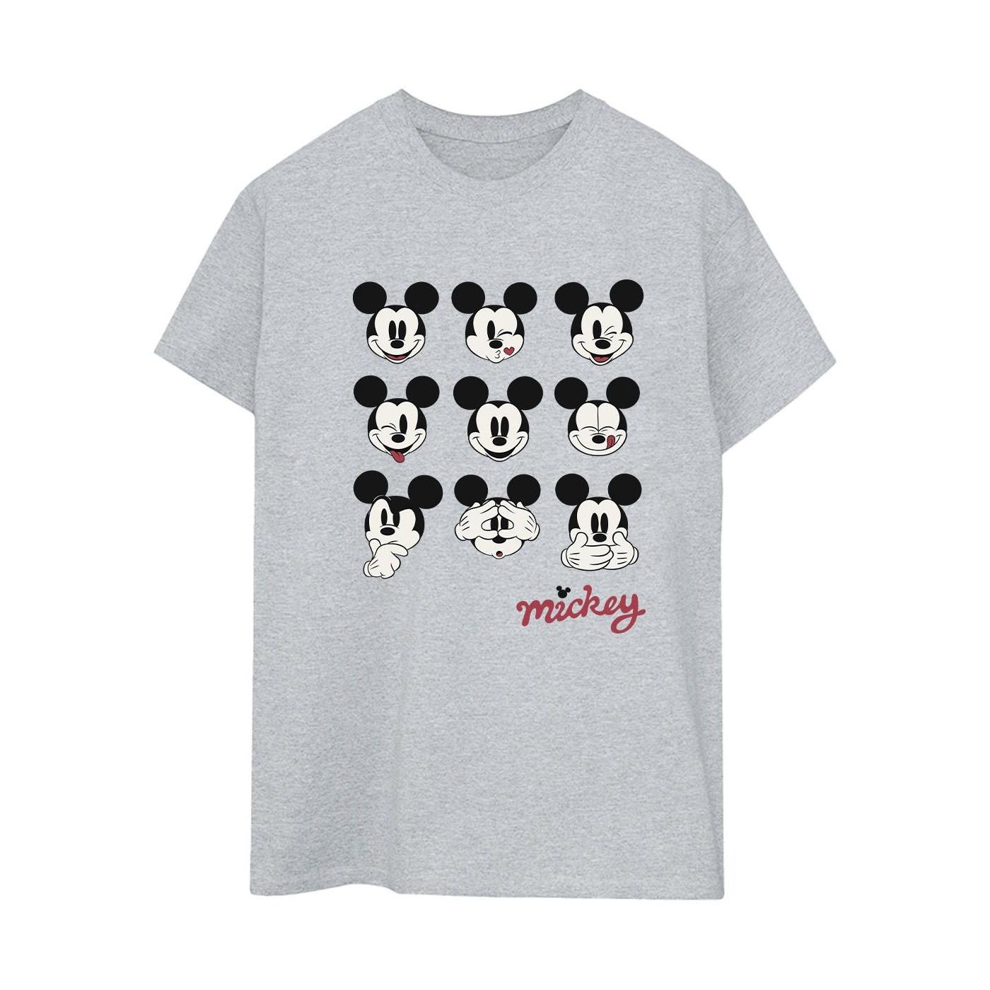 Image of Mickey Mouse Many Faces Tshirt Damen Grau S