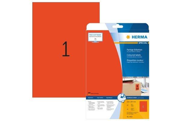 HERMA HERMA Etiketten Special A4 4422 rot 20 Stück  