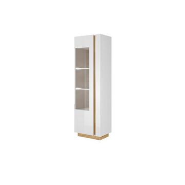 Vitrine MURARI 1 porte Avec LEDs brillant chêne