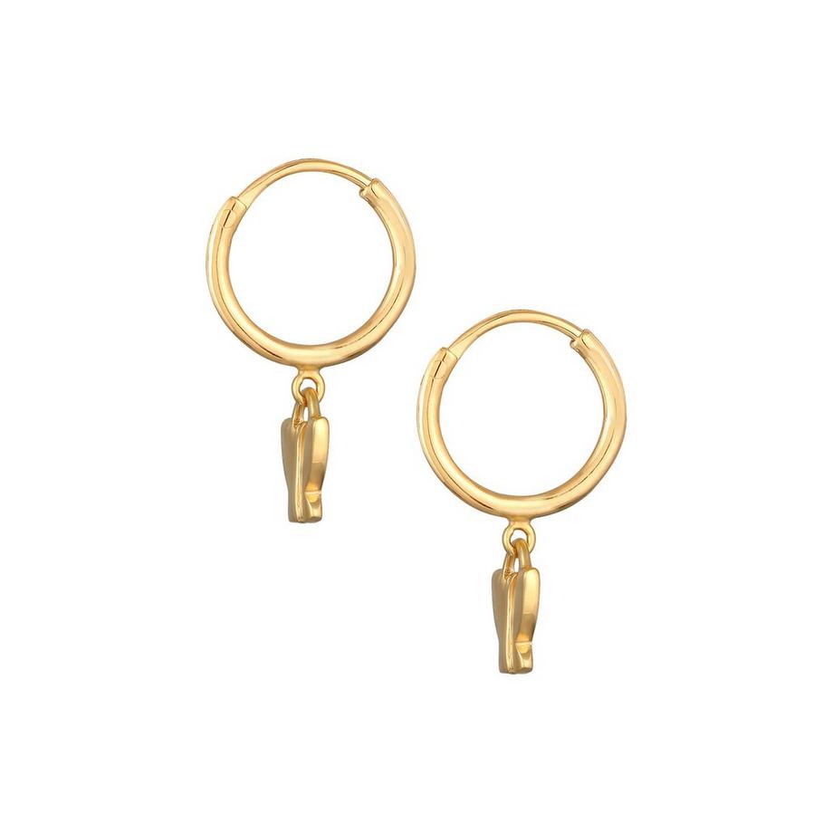 Elli  Ohrringe Kids Creolen Schmetterling 925 Silber Vergoldet 