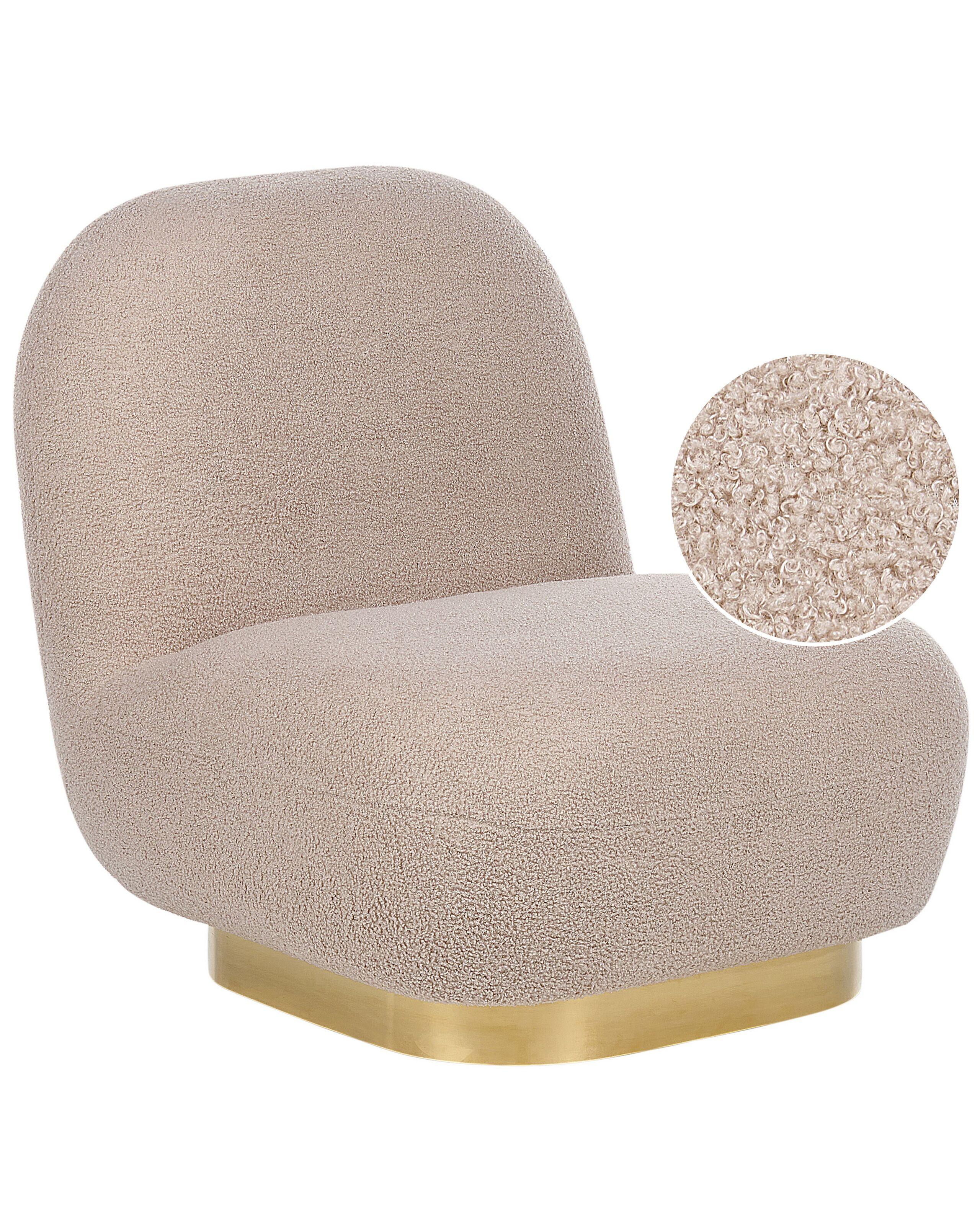 Beliani Fauteuil en Bouclé Moderne LOVIISA  