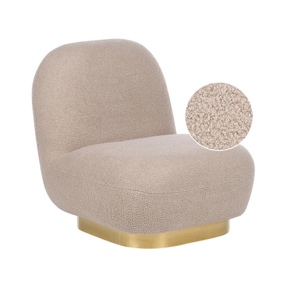 Beliani Fauteuil en Bouclé Glamour LOVIISA  